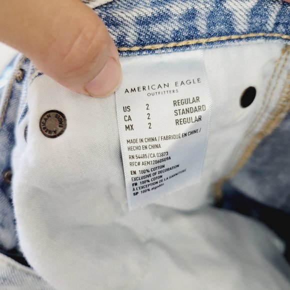 American Eagle Outfitters Skinny Slim High Rise Denim Jeans Acid Wash Womens 2 - Picture 11 of 11